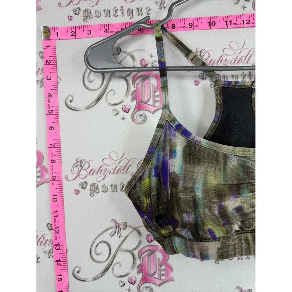 Sports bra tie dye swirl Women's Printed Racerback Sports Bra - Multicolor